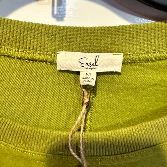 Easel Green and Orange Colorblock Top - Picture 2 of 6